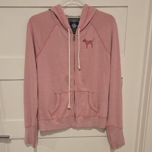 Vintage 2009 Victoria's Secret Pink Hoodie with Zip Y2K Casual